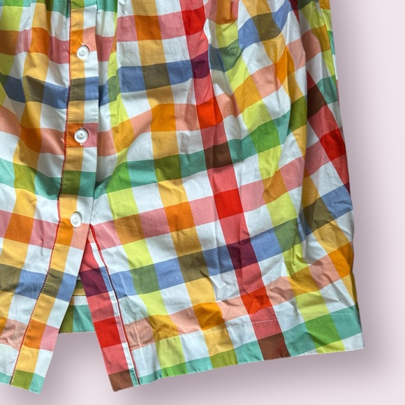 NWT Christopher John Rogers Target Bright Plaid Wide Strap Tie Waist Dress Sz 10 - Picture 4 of 14